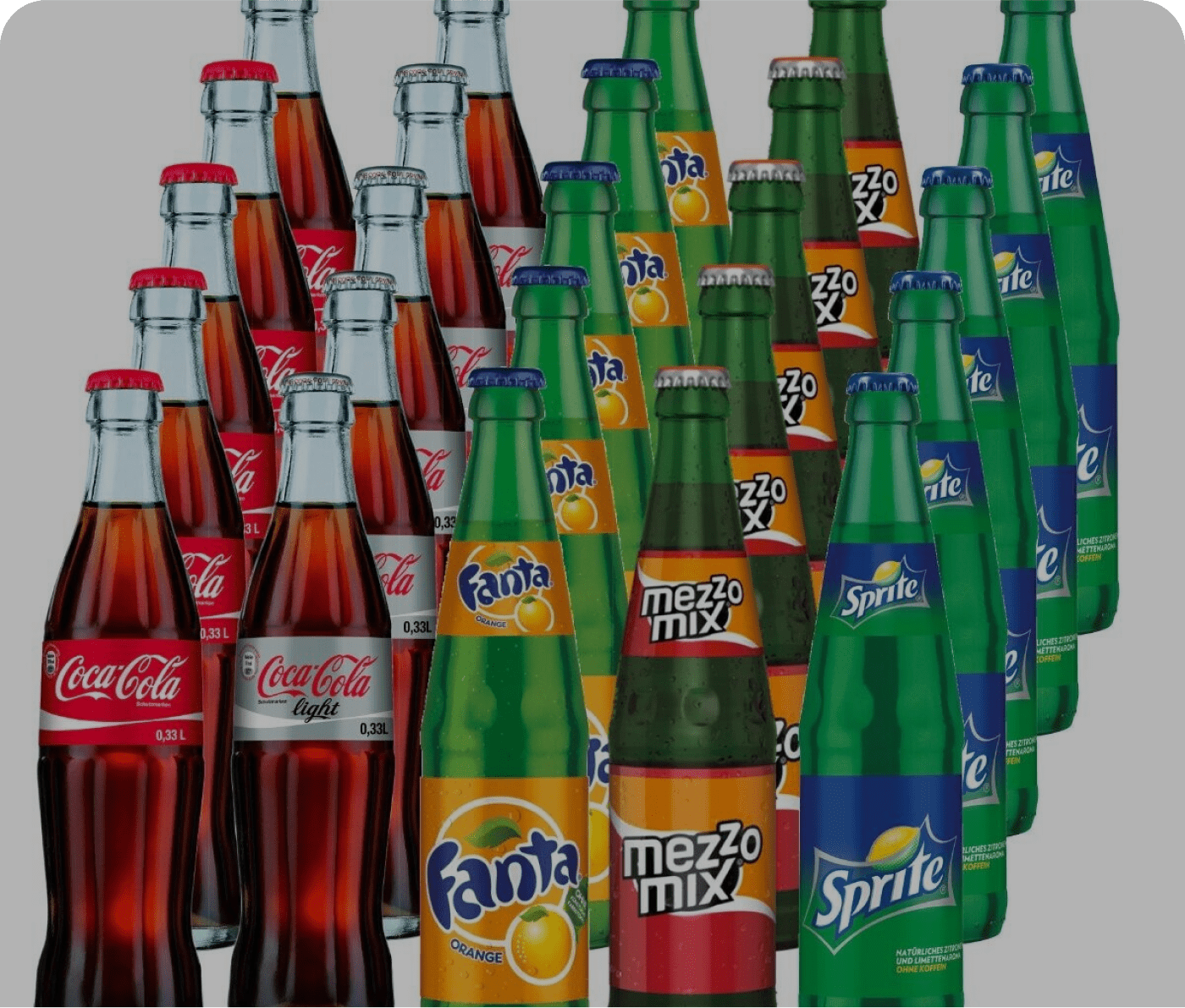 Coca Cola, Fanta, Sprite, Mezzo MIx 0,33l